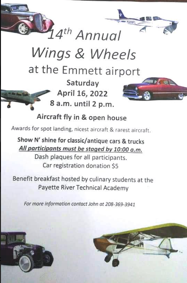 14th Annual Wings and Wheels at Emmett (S78) Idaho Aviation Association